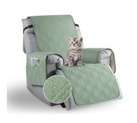 MeYuxg Funda Sillón Relax Reclinable,Elástica Funda Sofá Relax 1 Plaza con Bolsillo, Fundas para Sillon Reclinable Televisión Antimanchas y Impermeable, para Familias con Niños y Mascotas(Verde Menta)