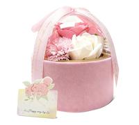 MeYuxg Ramo de jabón de lujo en caja de regalo, rosas hechas a mano con tarjeta de felicitación, perfumadas y decorativas, ideal para el día de la madre, cumpleaños, Navidad, San Valentín, día del