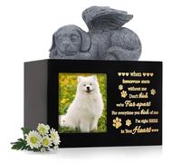 MeYuxg Urnas para perros, urna de cremación de animales con una estatua de gel para perros de resina y una bolsa de terciopelo para guardar las cenizas, 25 kg, urna para perros, regalo conmemorativo