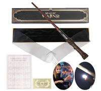 MeYuxg Varita mágica de Harry Potter Harry con luz de plástico, juguete para cosplay, artículo para fans de niños a partir de 7 años, regalo decorativo