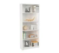 Meyvaser.com Ecommerce Company Estantería Alta Salón, Librería, Color Blanco, Medidas: 180 cm (Alto) x 75 cm (Ancho) x 25 cm (Fondo)