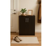 Meyvaser.com Ecommerce Company Zapatero en Melamina Color Wengué, 60x40.5x80 cm, Capacidad para 9 Pares de Zapatos