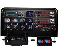 Meza - Simulador de vuelo para cabina, soporte de rueda, simulador de vuelo profesional, juego de montaje precortado, compatible con yugos Logitech, Saitek y Honeycomb, paneles del acelerador