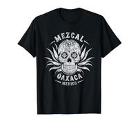 Mezcal Oaxaca México Tequila Día De Los Muertos Camiseta gráfica económica, Hombre, Negro, L