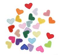 Mezcla de 20 parches bordados coloridos en forma de corazón que transforma tu armario con diseños divertidos