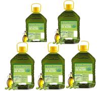 Mezcla de aceite de oliva y orujo de alta calidad, paquete familiar de 5 litros, aceite para freír, hornear y asar a alta temperatura, contiene naturalmente omega-3 y vitamina E, aceite de cocina a