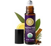 Mezcla de aceites esenciales protectores orgánicos (basada en The Legend of 4 Thieves), 100% puro certificado orgánico por USDA - 10 ml prediluido roll-on | Mezcla de inmunidad