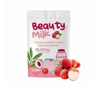 Mezcla de Bebida de Frutas Premium - 6 Sabores de Frutas: Plátano, Mango, Fresa, Lichi, Matcha, Melón, 10 Sobres de 18 g(Lychee)