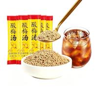 Mezcla De Bebida Granulada Ciruela Ácida, 30 Sobres Individuales, Fórmula Sin Grasas Ni Calorías, Sabor Dulce-Ácido Refrescante, Instantánea Para Bebidas Calientes Y Frías Con Hielo