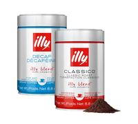 Mezcla de café molido Illy Descafeinado + Illy Espresso 500 g