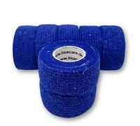 Mezcla de colores 7 piezas Apósito de escayola LisaCare, escayola para dedos, escayola para rodillos, escayola elástica Escayola para bebés sin adhesivo y sin látex (azul oscuro)