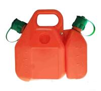 Mezcla de combustible para botella, botella de mezcla de recortadora con boquilla, para mezcla de combustible de motosierra con boquillas dobles diseñadas para cortadores de cepillo y recortadoras (A)