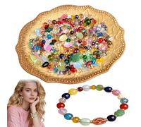 Mezcla de cuentas de cristal surtidas, cuentas de vidrio surtidas para hacer joyas, cuentas de cristal coloridas de 4 a 10 mm para pulseras, manualidades, arte de bricolaje, suministros para hacer
