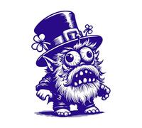 mezcla de duendes y monstruos Calcomanías de letras 49.4x66.4cm No se cae Azul oscuro