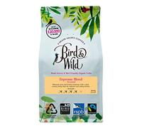 Mezcla de espresso marca de la casa de Bird & Wild, la ONG Sociedad Real para la Protección de Animales (RSPB), café de comercio justo orgánico cultivado a la sombra y amigable con las aves, café moli