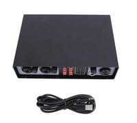 Mezcla de mezcla de sonido Mixer de audio digital profesional 2 en 2 out con preamplificador incorporado y potencia fantasma de 48V para actuaciones en vivo de grabación de