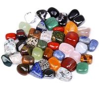 Mezcla de piedra batida, 1 pieza cada una de ellas y atractivas y auténticas de grado A de aproximadamente 0.75 a 1 pulgada de la imagen es de referencia (mezcla de 15 unidades)