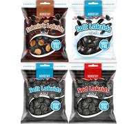Mezcla de regaliz sin azúcar Nordthy 280 g - Especialidades danesas originales de regaliz sin azúcar - Dulces bajos en calorías con regaliz, regaliz salado y salmiak