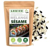 Mezcla de sésamo, blanco y negro, 100 g, mezcla de semillas naturales y crujientes para sushi, ensaladas y panes artesanales