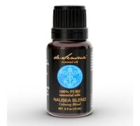 Mezcla de sinergia de aceite Nausea Relief, popular para el movimiento y la enfermedad de la mañana, gas, hinchazón e indigestión, aceites esenciales 100 % puros, jengibre, lavanda, menta y menta, 15 ml