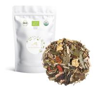 Mezcla de Té Blanco y Verde Adelgazante a Granel - Cultivo Sostenible - Ingredientes Naturales: Aciano, Baya de Goji, Citronela, Hojas de Olivo, Limón, Maracuyá, Melocotón. (Normal, 100, gramo)