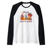 Mezcla Festiva Happy Holthanksmas Camiseta Manga Raglan