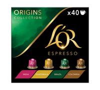 L’OR Espresso Origins Collection Surtido de Cápsulas de Café 5 Sabores | Intensidades 7 a 10 | 40 Cápsulas Compatibles Nespresso (R)*