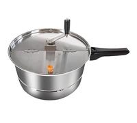 Mezcla Manual De Olla De Palomitas De Maíz De Acero Inoxidable, Fabricante De Palomitas De Maíz Antiadherente De Gas Para Estufa Para Uso Comercial En El Hogar - Aceite Caliente Manual Con Manivela