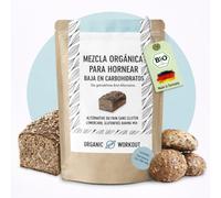 MEZCLA PARA PAN BAJO EN CARBOHIDRATOS 350g - Orgánico, vegano, sin gluten, alternativa de pan proteico, sin cereales, sin leche, keto, Organic Workout