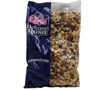 Mezcla Premium de Coctel Frutos Secos Naturales Bolsa 1 Kg El Elefante Rosa - Almendras, Anacardos, Nueces, Pasas y Más - Variedad de Texturas y Sabores para un Snack Saludable y Delicioso