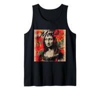 Mezcla vanguardista de arte callejero con grafitis de Mona Lisa Camiseta sin Mangas