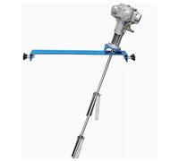 Mezclador agitador neumático, capacidad de 100 galones, velocidad de 2500 rpm, placa horizontal de 60 cm, diámetro de impulsor de 25 cm, ideal para pinturas y recubrimientos