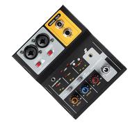 Mezclador auditivo de 2 canales, placa de sonido, consola, conexión de computadora, reducción de ruido, sonido HIFI para creación de contenido, módulo amplificador auditivo