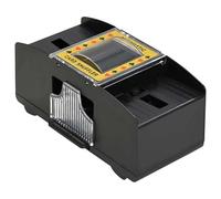 Mezclador automático de cartas negro, 2 barajas de plástico, ideal para noches de juegos, póquer y juegos de cartas - Silencioso y duradero