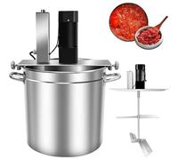 Mezclador automático de ollas, mezclador de calefacción comercial de acero inoxidable 304 con raspador de 4 cuchillas, velocidad ajustable para mermeladas, salsas, sopa de olla caliente