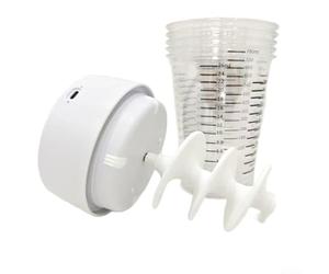 Mezclador automático de resina para epoxi y silicona con capacidad de 24 onzas líquidas, cuenco antiadherente que reduce las burbujas y el esfuerzo manual, color blanco