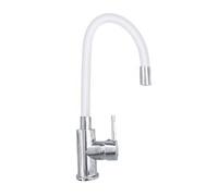 Mezclador CañA Alta Flexible Monomando Rubinetto Cocina Blanco 1987-2