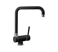 Mezclador cocina Plados Monomando NOVOMIX con caña plegable para debajo de ventana - Negro mate
