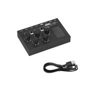 Mezclador compacto MX5 de 6,35 mm/3,5 mm, entradas estéreo, 4 canales para uso doméstico/estudio/club, mezclador de línea de bajo ruido profesional