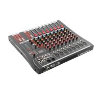 Mezclador, consola de mezcla de audio 8 canales profesional con Bluetooth USB, mezclador 8 entradas micrófono alimentación fantasma 48 V, ecualizador de 3 bandas Fader preciso para karaoke estudio