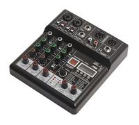 Mezclador de 4 canales, mezclador de audio, tablero de mezcla de sonidos USB, mezcladores de música con 99 tipos de efectos digitales DPS