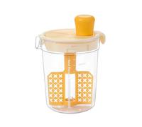 Mezclador de aderezo de ensalada, vaso mezclador de filtro de huevo de 500 ml con báscula, botella mezcladora manual para huevo, masa, aderezo de ensalada