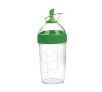 Mezclador de Aderezos 200 ml con Tapa Antigoteo Transparente, Botella Graduada libre de BPA, Vertido Limpio, Hermética, para Vinagreta o Salsas (Verde).