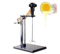 Mezclador de aire neumático, agitador automático de líquidos, agitador de acero inoxidable para mezcla industrial, soporte vertical ajustable en altura, capacidad de 20 litros, entrada de aire de 0.25