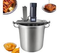 Mezclador de alimentos automático 20L/25L/40L/60L agitador de olla comercial, máquina para hacer salsa de mermelada de acero inoxidable con velocidad ajustable, fondo de 3 capas, compatible 40L