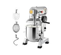 Mezclador de alimentos eléctrico comercial, mezclador de pie, 10/15/20/30Qt, mezclador de masa, 3 velocidades, 450/500/750/1100W, mezclador de acero inoxidable(10qt)