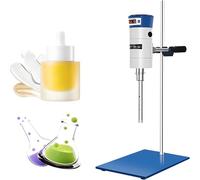 Mezclador de alto cizallamiento con pantalla digital emulsionante 300-18000r/min, máquina de homogeneización de 280 W/510 W con 2 cabezales de trabajo para dispersión de laboratorio
