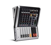 mezclador de audio, 4 canales Mezcla de consola 3 banda 16 DSP efecto USB Bluetooth Compatible Play Record Professional Karaoke DJ Batidora de audio Fácil de usar y controlar, compatible con PC