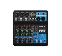 Mezclador de audio, 5 Channel Sound Mixer Table Audio Professional Portable Digital Console Computer Recording DJ Controller Processor USB Bluetooth Para estudio de karaoke