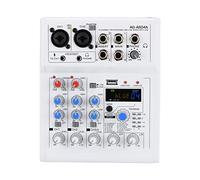 mezclador de audio, Audio Sound Mixer de 4 canales Mini consola de mezcla Bluetooth USB PC Reproducir récord de karaoke portátil DJ Controlador AG-AS04A Fácil de usar y controlar, compatible con PC (